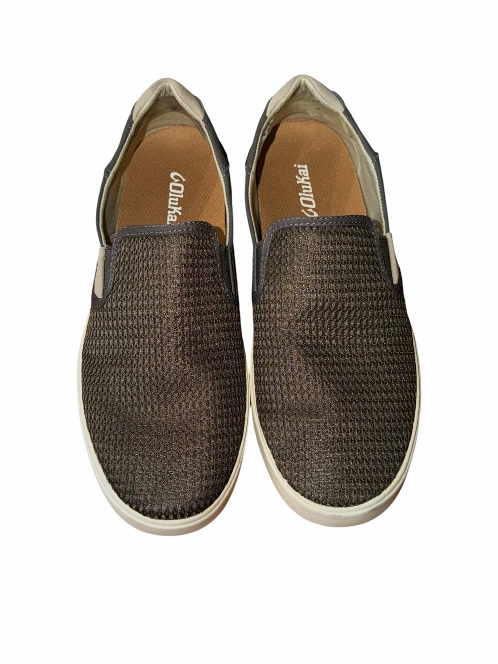 OluKai Lae‘ahi Mesh Slip-On Sneakers Men’s 9.5 Olive Comfort Travel Shoes - Picture 4 of 10